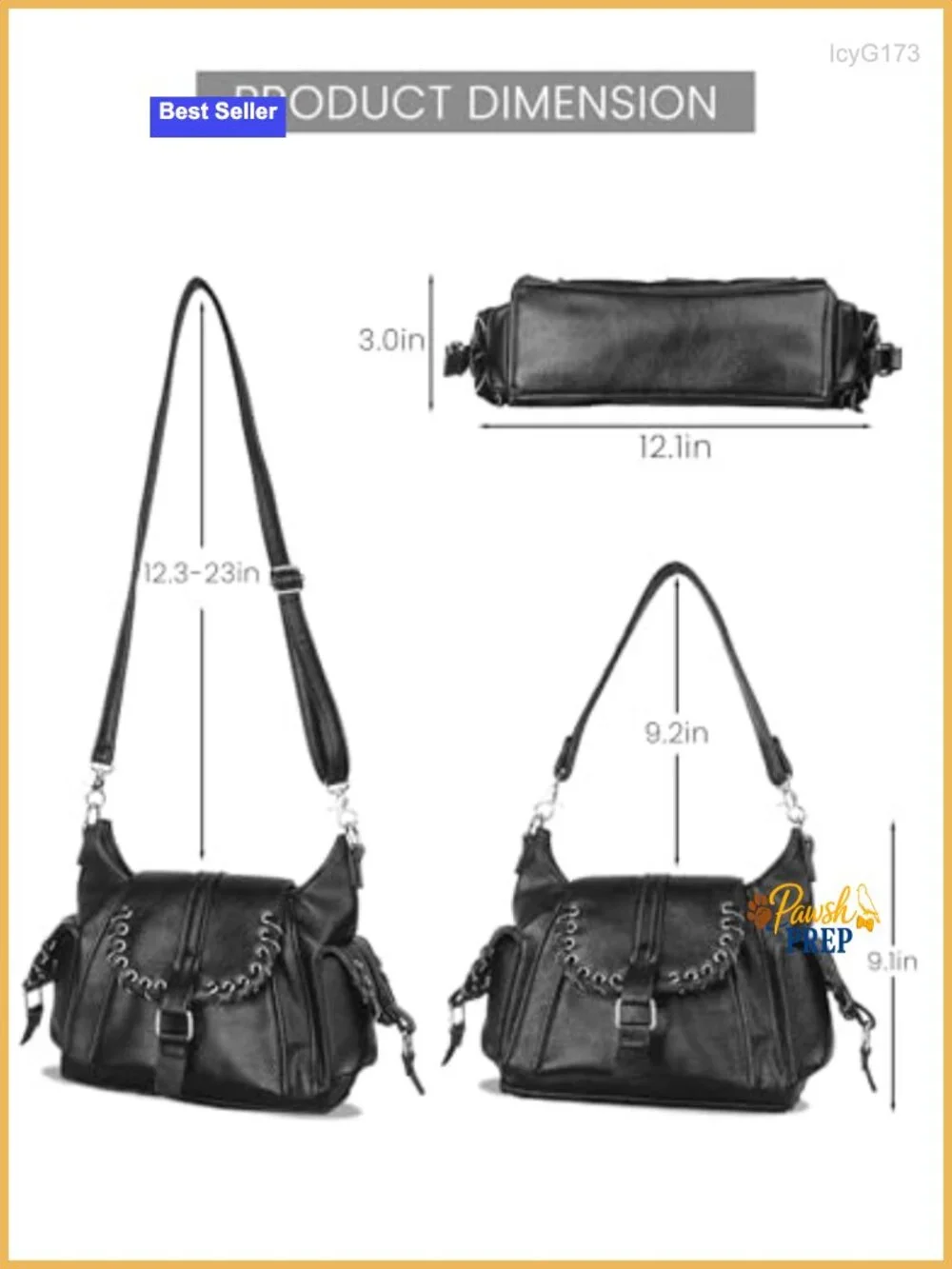 Mini Tote Bag Distressed Vegan Leather Shoulder Hobo with Straps